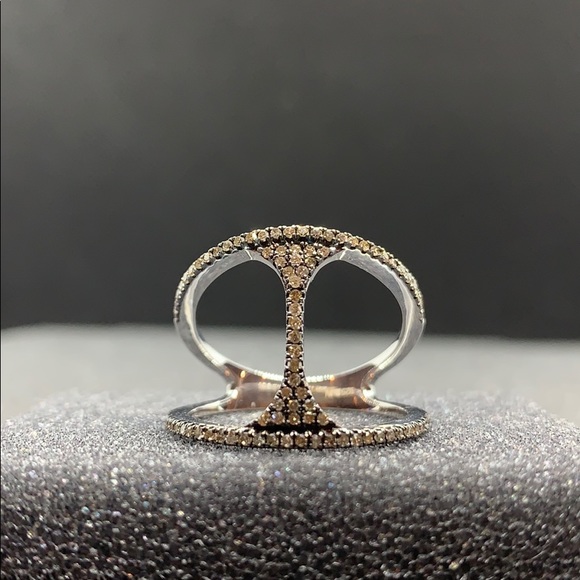 Carol Brodie Rarities 0.4ct Champagne SS Ring - Picture 1 of 8